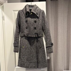 Soia & Kyo Women's XS double breasted wool blend tweed Coat